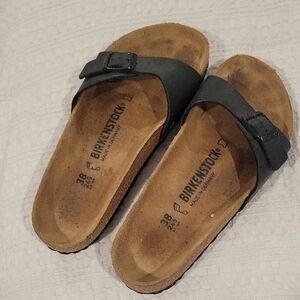 Birkenstock Dark Leather Slides